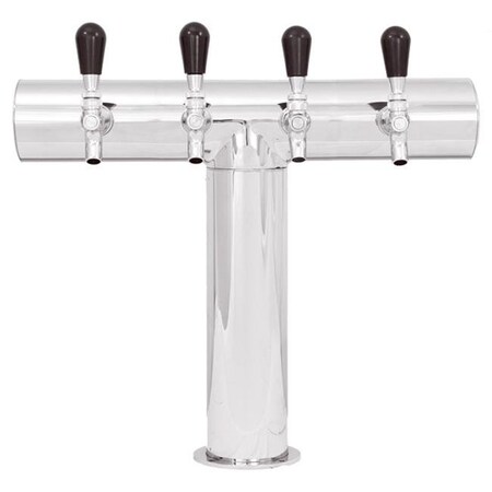 Terra Terra TR230-4NF Terra Draft Tower - Stainless Steel - No Flange - Glycol Cooled - 4 Faucets (18 1-8 in. Wide) TR230-4NF